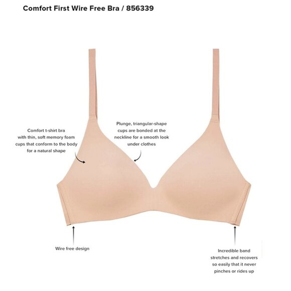 NWT Wacoal Comfort First Wire Free T-Shirt Bra in Black Size 38C - Picture 2 of 5